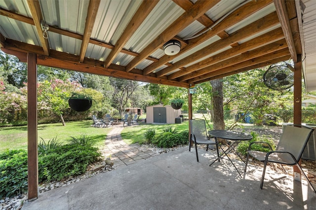5819 Fairview Dr, Waco, TX 76710 - view of patio / terrace featuring a storage shed