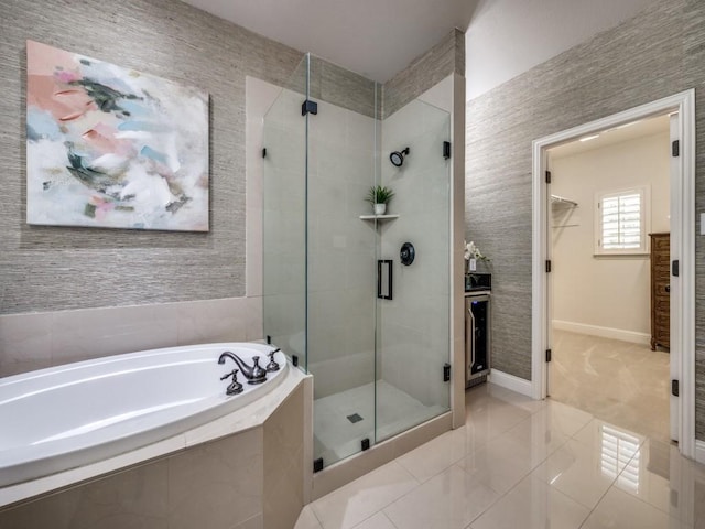 1901 Desoto Dr, Mckinney, TX 75072 - full bathroom with a shower stall, a garden tub, and a walk in closet