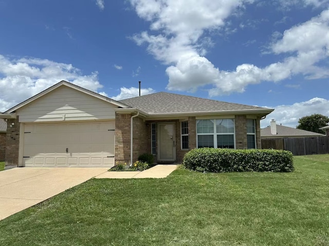 3016 Bryce Dr, Wylie, TX 75098 - ranch-style house with brick siding, an attached garage, driveway, and roof with shingles