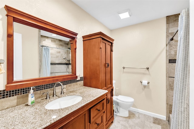 7612 Creekmoore Dr, Fort Worth, TX 76133 - full bath featuring vanity, a tile shower, and tasteful backsplash