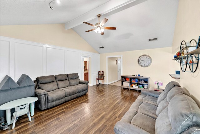 7612 Creekmoore Dr, Fort Worth, TX 76133 - living area with a ceiling fan and dark wood-style floors