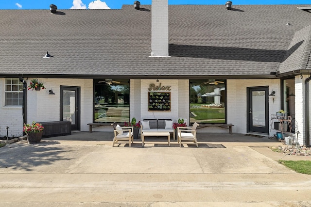 1212 Chandler Cir, Prosper, TX 75078 - view of patio featuring a ceiling fan and an outdoor hangout area