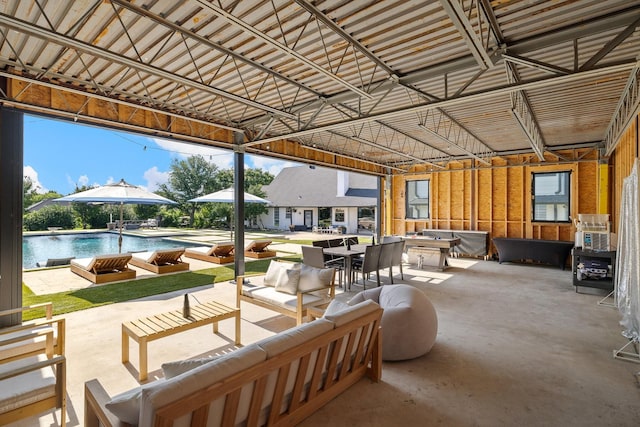 1212 Chandler Cir, Prosper, TX 75078 - view of patio featuring outdoor lounge area, an outdoor pool, and outdoor dining area
