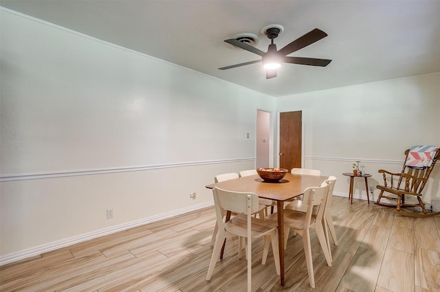 2805 Sadler Ave, Fort Worth, TX 76133 - dining room featuring wood finish floors and ceiling fan