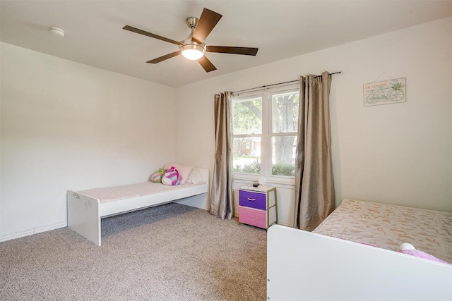 2805 Sadler Ave, Fort Worth, TX 76133 - bedroom featuring light carpet and a ceiling fan