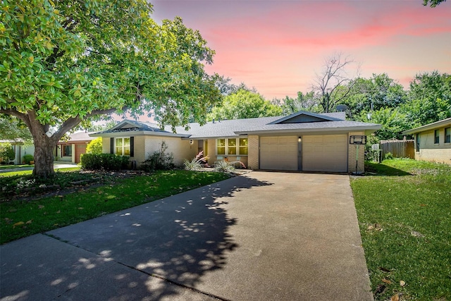 2805 Sadler Ave, Fort Worth, TX 76133 - ranch-style house with concrete driveway, brick siding, and a garage