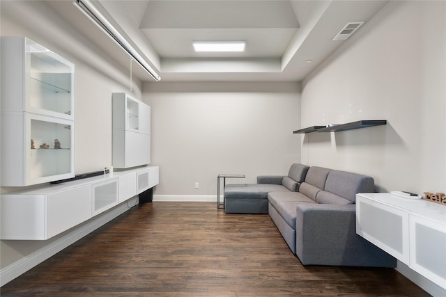8538 Church St, Frisco, TX 75034 - living area with dark wood-style floors and baseboards