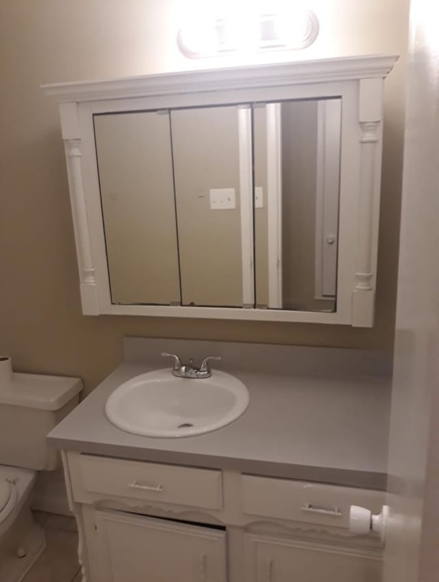 5410 Kings Manor Dr, Lake Dallas, TX 75065 - half bath with vanity and toilet