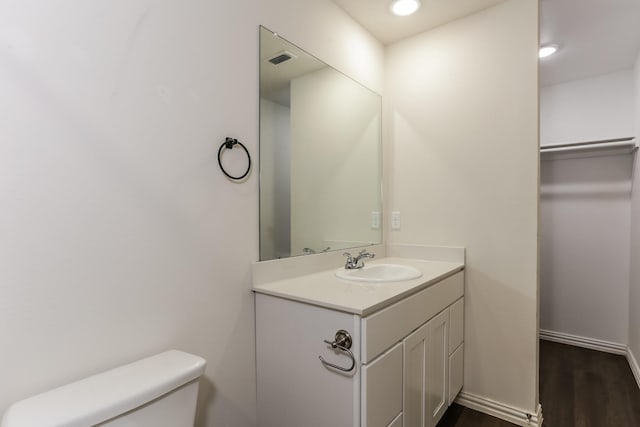 2906 Emma Ln, Mabank, TX 75147 - bathroom featuring vanity and wood finished floors