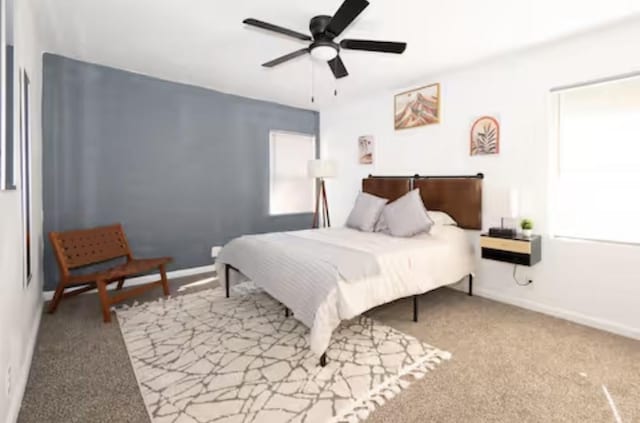 5920 Tourist Dr, North Richland Hills, TX 76117 - bedroom featuring carpet and a ceiling fan