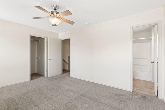 2609 Tilden Dr, Plano, TX 75074 - unfurnished bedroom with a spacious closet, carpet flooring, a closet, and ceiling fan