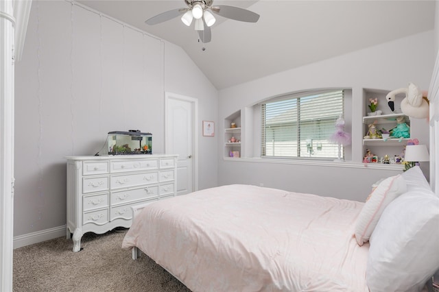 324 Roscoe Dr, Fate, TX 75087 - carpeted bedroom featuring lofted ceiling and a ceiling fan