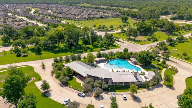 705 Rio Concho Trl, Mckinney, TX 75071 - aerial view of a pool area
