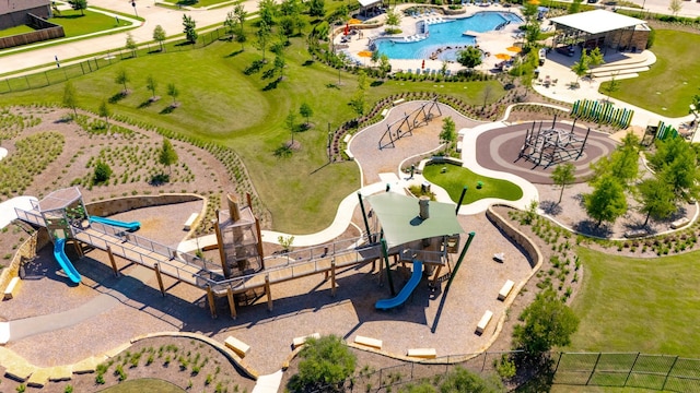 705 Rio Concho Trl, Mckinney, TX 75071 - bird's eye view of a pool