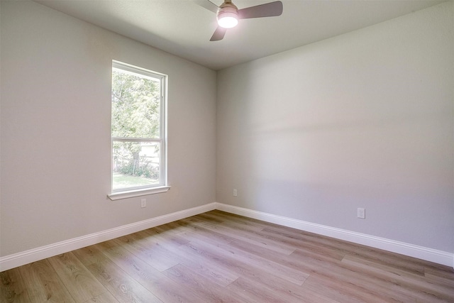 507 S 4th St, Grandview, TX 76050 - unfurnished room featuring light wood-type flooring and ceiling fan