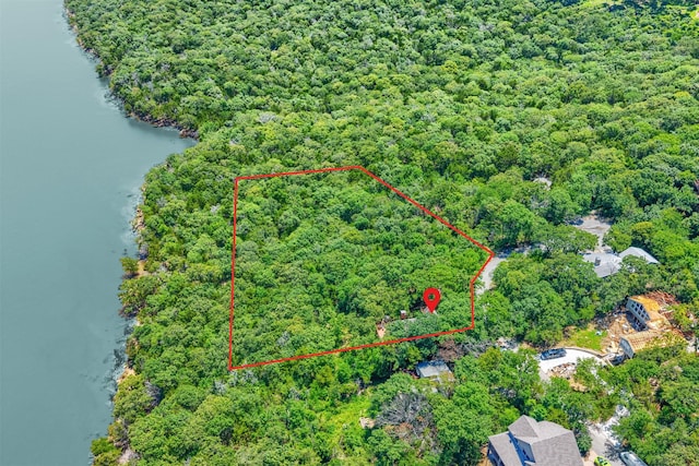 110 Waterview Ln, Pottsboro, TX 75076 - view of property location with a nearby body of water and property parcel outlined