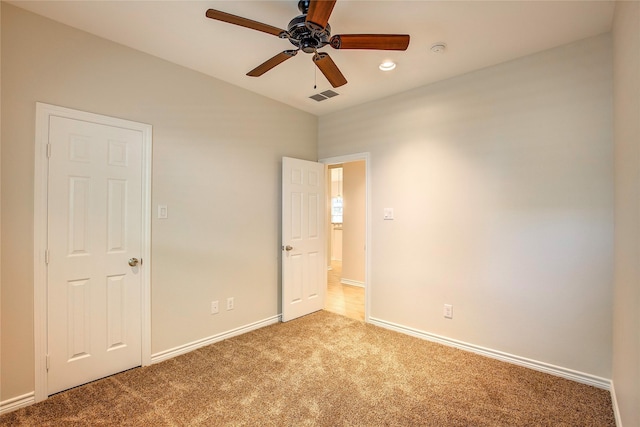 109 W Damon St, Terrell, TX 75160 - unfurnished bedroom with carpet flooring, recessed lighting, and ceiling fan