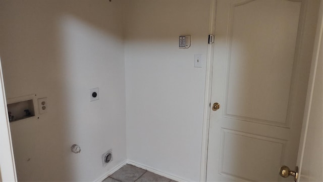 11521 Blanchard Dr, Frisco, TX 75035 - laundry room featuring electric dryer hookup, washer hookup, and tile patterned floors