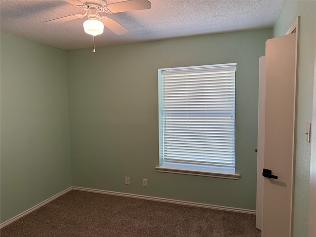 928 Rosebud Dr, Azle, TX 76020 - spare room with carpet floors, a textured ceiling, and ceiling fan