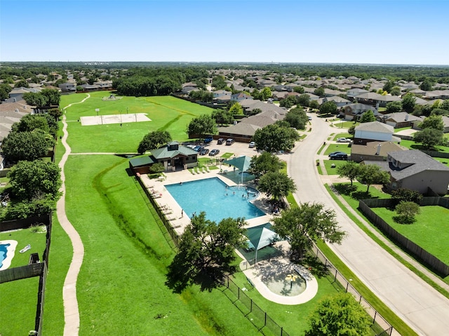 1722 Chestnut St, Anna, TX 75409 - aerial view of residential area with a pool