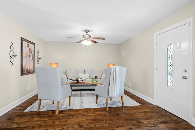 411 Harcourt St, Weatherford, TX 76086 - dining space with wood finished floors and a ceiling fan