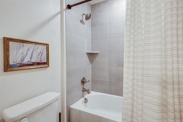 233 Kirkpatrick Ct, Argyle, TX 76226 - bathroom featuring shower / bath combo with shower curtain and toilet