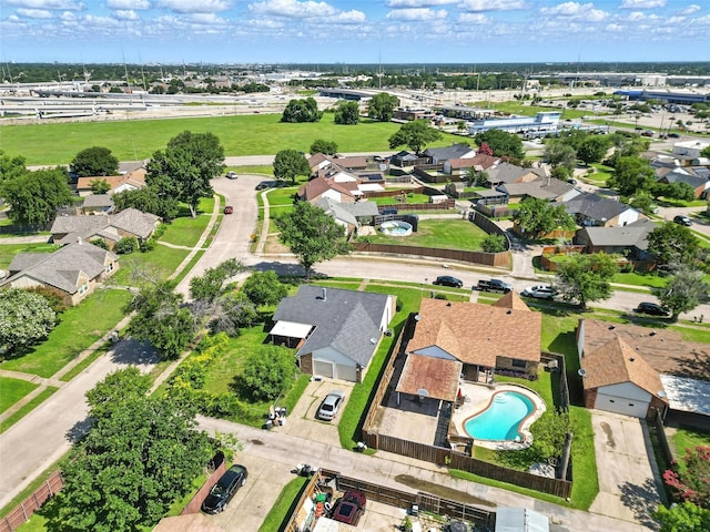 1708 Hutchinson St, Mesquite, TX 75150 - aerial view of property's location featuring a pool area