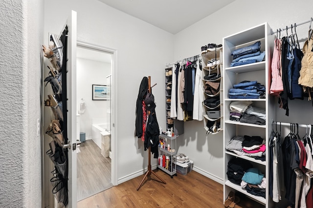 2136 Miramar Dr, Little Elm, TX 75068 - spacious closet with wood finished floors