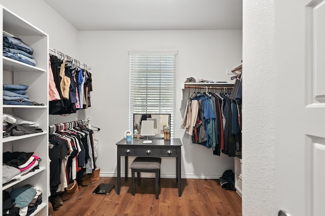 2136 Miramar Dr, Little Elm, TX 75068 - walk in closet with wood finished floors