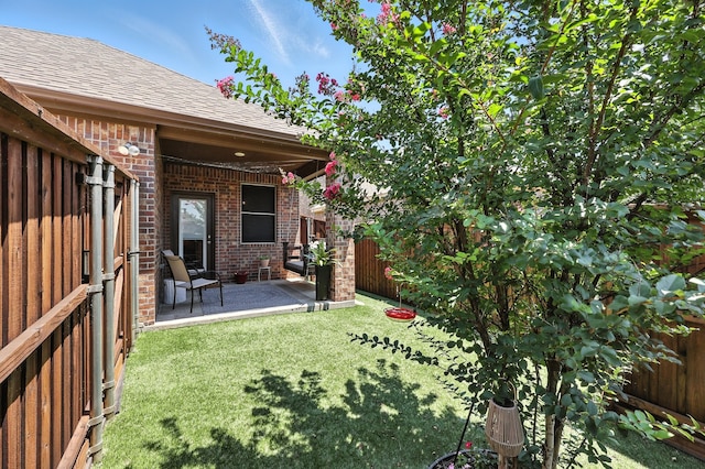 2136 Miramar Dr, Little Elm, TX 75068 - fenced backyard with a patio