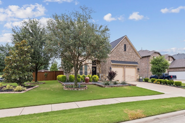 2824 Mastil Rd, Grand Prairie, TX 75054 - view of front of house with concrete driveway, a garage, and brick siding
