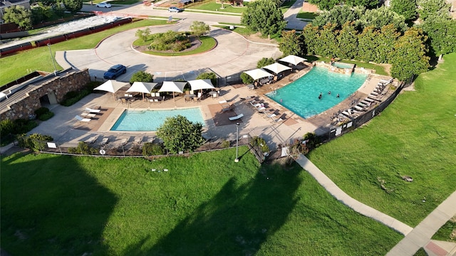 12517 Peace River Dr, Frisco, TX 75035 - aerial overview of property's location featuring a pool