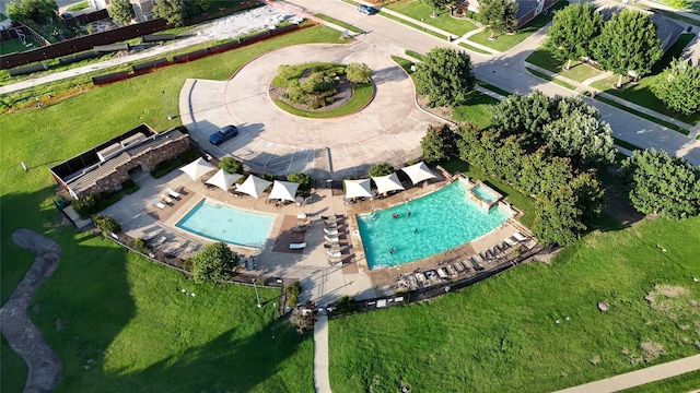 12517 Peace River Dr, Frisco, TX 75035 - aerial overview of property's location with a pool