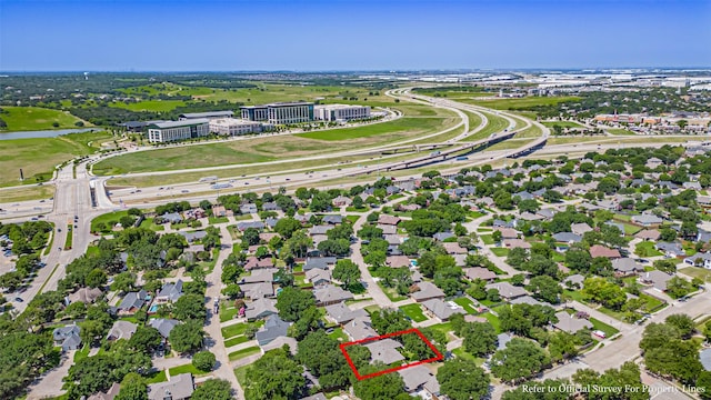 3 Cimarron Dr, Trophy Club, TX 76262 - aerial view of property's location featuring property boundaries highlighted and a large body of water