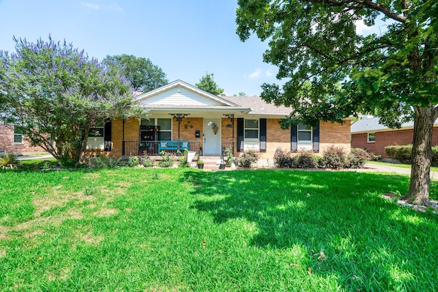 2008 Morningside Dr, Garland, TX 75041 - single story home featuring a porch, brick siding, and a front lawn