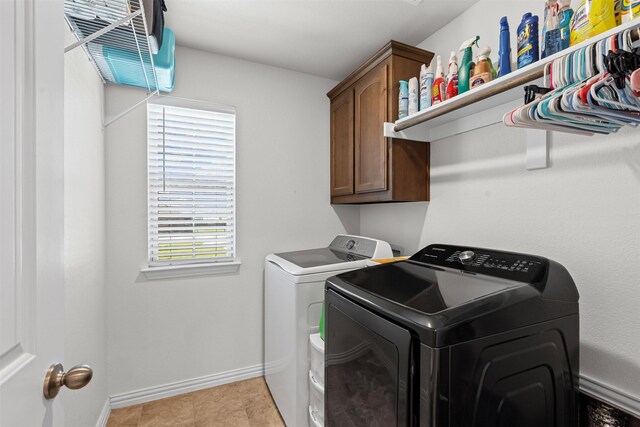 104 Knoll Ln, Decatur, TX 76234 - laundry room featuring separate washer and dryer and cabinet space