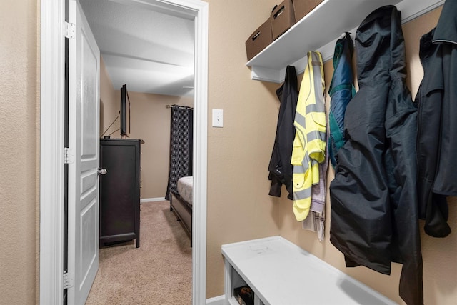 2912 Day Star Dr, Little Elm, TX 75068 - mudroom featuring light colored carpet and baseboards