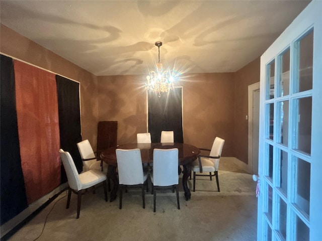 2806 Twyman, Dallas, TX 75215 - carpeted dining space featuring a chandelier