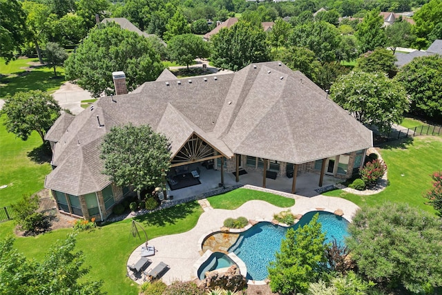 3030 Pecan Grove Ln, Celina, TX 75078 - aerial view of property and surrounding area featuring a pool