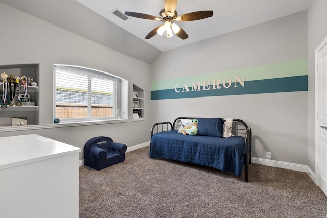 405 Milford, Wylie, TX 75098 - bedroom with carpet floors, a ceiling fan, and vaulted ceiling