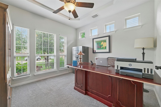 5413 Percy Priest St, Fort Worth, TX 76179 - carpeted office with plenty of natural light and ceiling fan