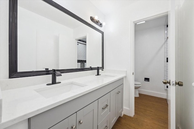 4132 Alava Dr, Fort Worth, TX 76133 - bathroom with double vanity and wood finished floors
