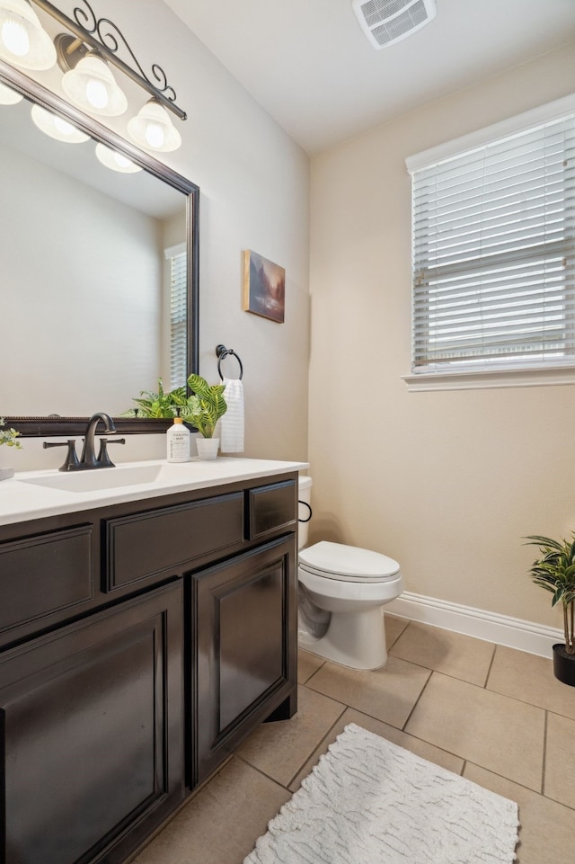 1256 Teton Dr, Burleson, TX 76028 - half bath featuring vanity and tile patterned floors