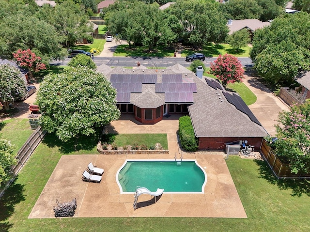 1005 Prairie Ln, Mcgregor, TX 76657 - view from above of property with a pool area