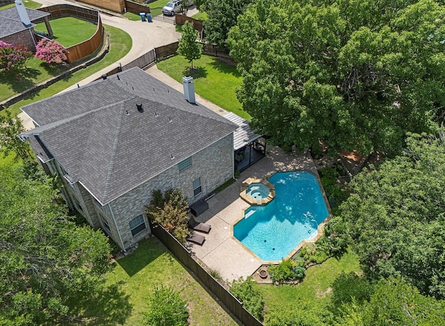 1045 Hillcrest Cir, Rockwall, TX 75087 - view of subject property with a pool