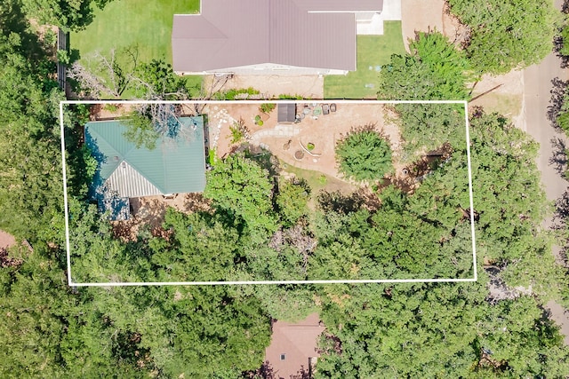 2057 Breezywood Dr, Flower Mound, TX 75022 - aerial view of property and surrounding area with property boundaries highlighted