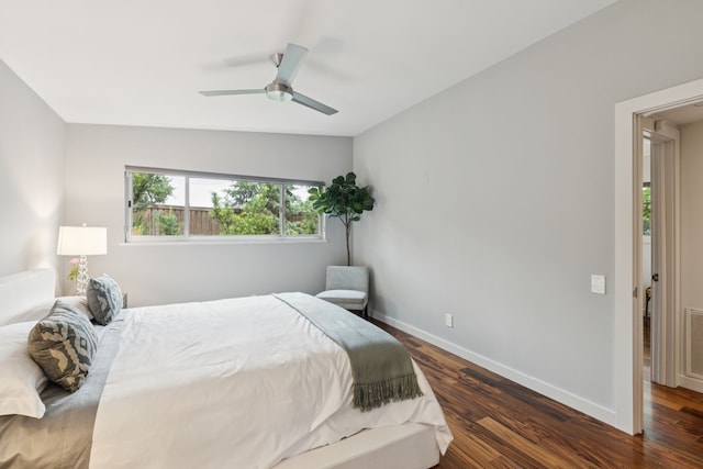 10832 Cinderella Ln, Dallas, TX 75229 - bedroom with wood finished floors and ceiling fan