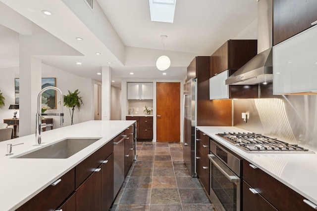 10832 Cinderella Ln, Dallas, TX 75229 - kitchen featuring stainless steel appliances, modern cabinets, light countertops, and recessed lighting