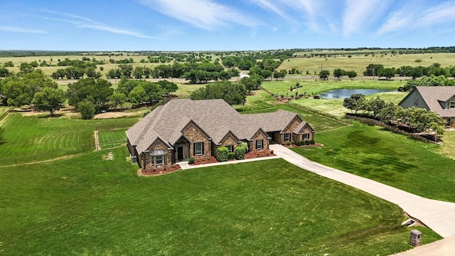 12780 Cartwright Trl, Ponder, TX 76259 - aerial view of property and surrounding area with a large body of water