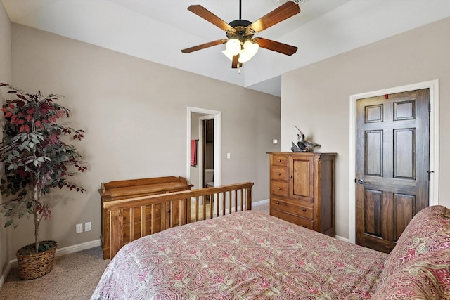 12780 Cartwright Trl, Ponder, TX 76259 - carpeted bedroom with baseboards and ceiling fan